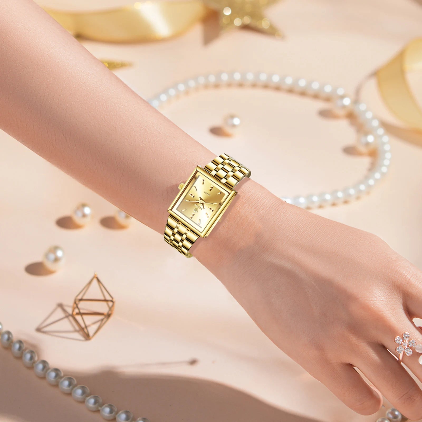 LIEBIG Ladies Watch Luxury Elegant Simple Quartz Wristwatches Fashion Automatic Women's Watches Stainless Steel Strap Time Watch