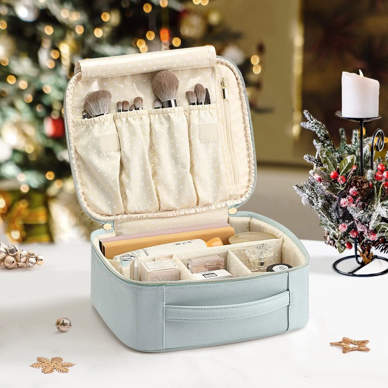 Makeup Bag PU Portable Multi-functional Home Travel Waterproof  Makeup Organizer Women's Cosmetic Bag