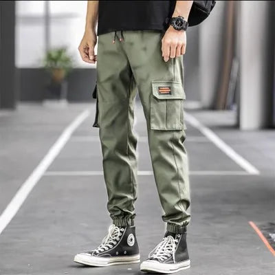 New workwear pants for men, spring and autumn fashion brands, leg binding pants, casual pants, American plus size loose Ha