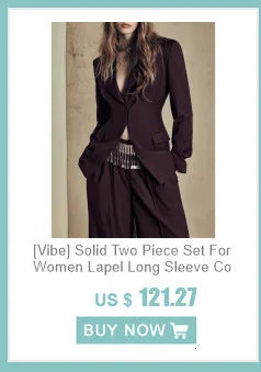[Vibe] Women's Blazer Three Piece Solid Slim Vest Loose Blazer High Waist Pants Suit Streetwear Casual Female Pants Suit