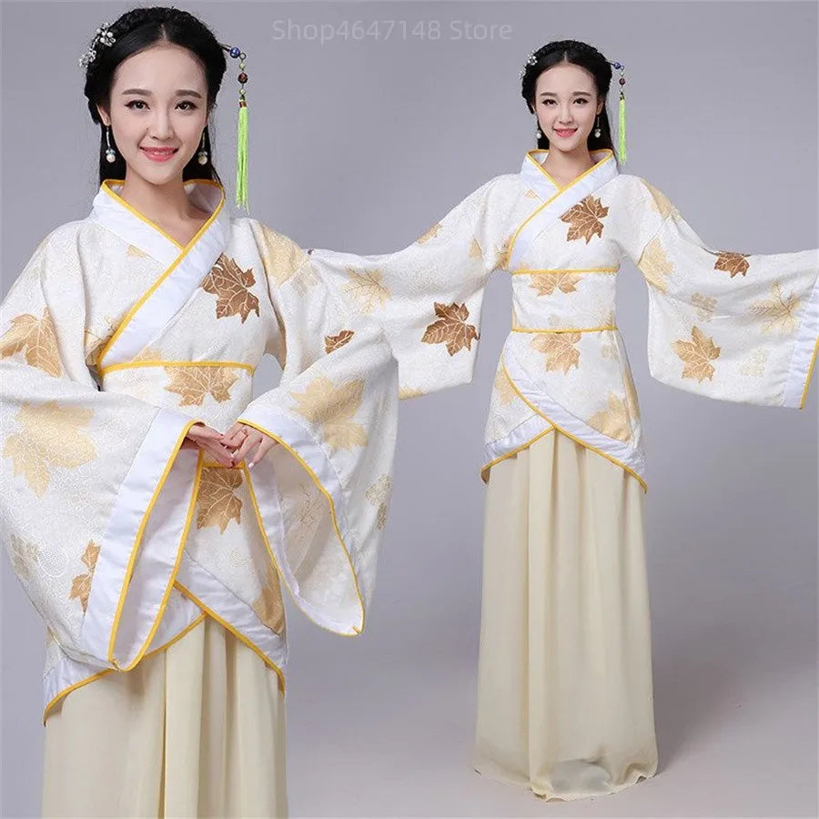 Chinese Traditional Clothing for Women Dress Hanfu Folk Dance Performance Fairy Dresses Ancient Costume Festival Outfit Retro