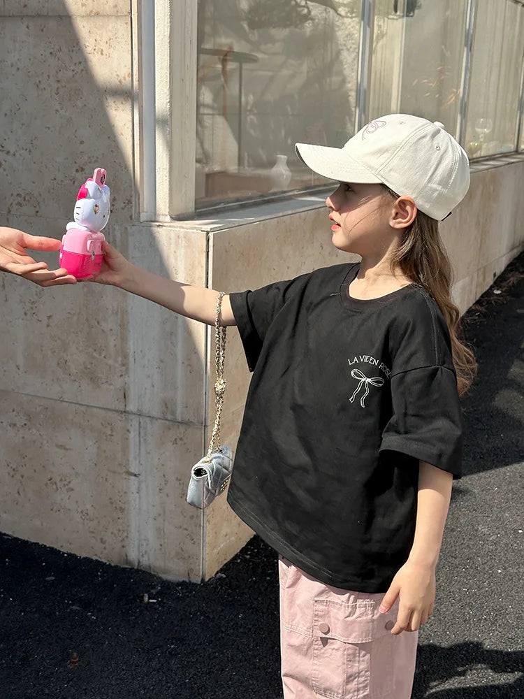Ropa Infantil Niña Niños Camiseta de Manga Corta Ropa de Niña Verano Tops Ropa de Niños Ropa de Niño Ropa De Niña Ropa De Niño