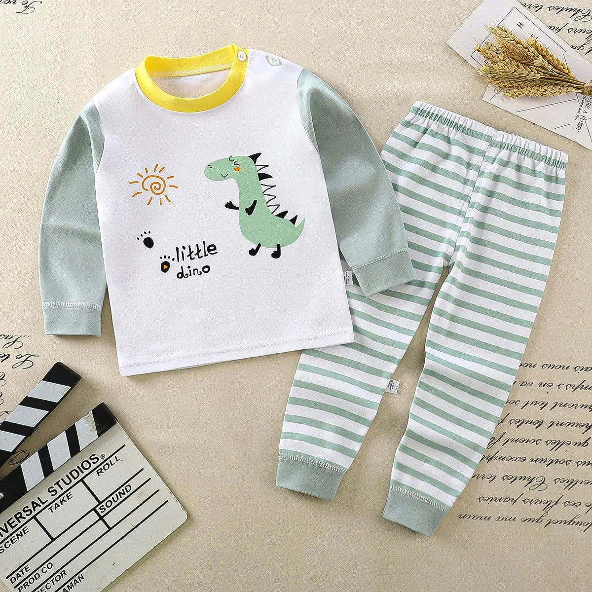 Ropa para niños Conjuntos infantiles Ropa para niños y niñas Algodón Ropa de otoño e invierno Pantalones Pijamas Ropa interior Regalo de Navidad