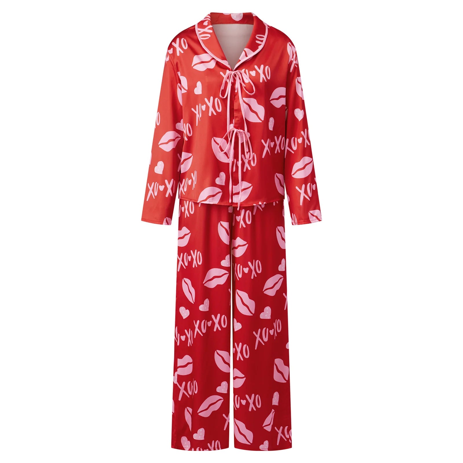 Conjunto de pijama con estampado de corazones