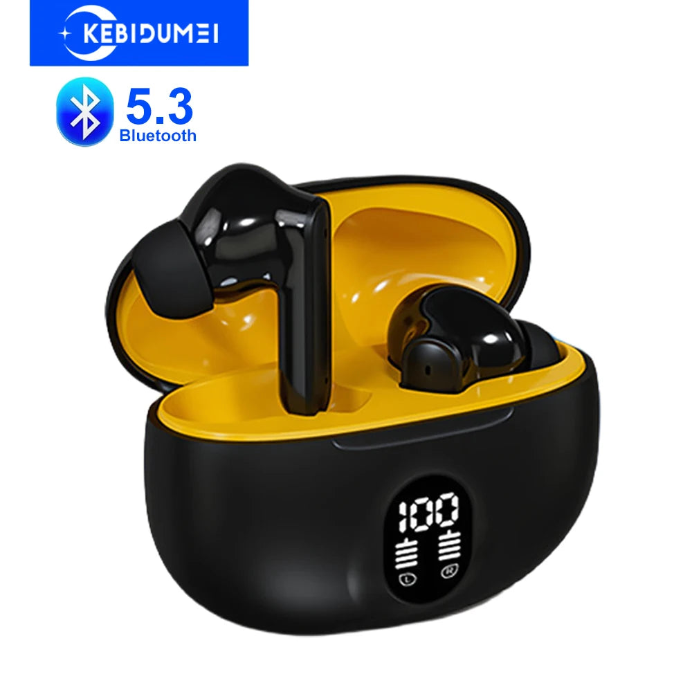 Bluetooth 5.3 Headphones Wireless Earphones in-ear Noise Reduction Earbuds LED Display HiFi Stereo Headsets for Xiaomi iPhone