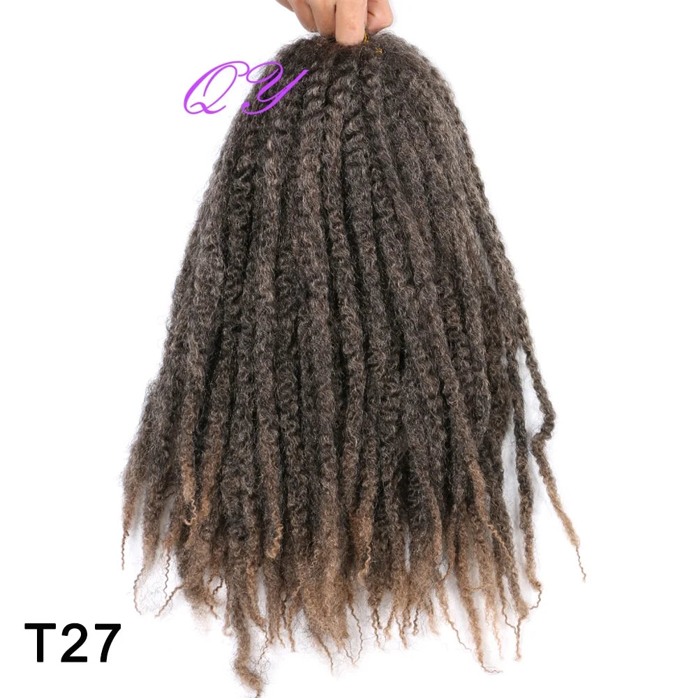 2 pcs Marley Twists Hair Braiding hair synthetic afro kinky Crochet  Braiding Hair Extensions for women