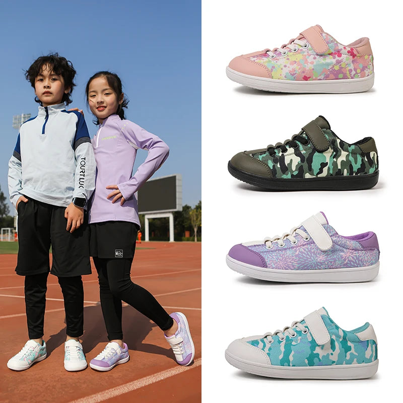 Kids Sneakers Slipstop Toddler Shoes For Children Baby Barefoot Shoes Outdoor Walking Trekking School Student Flats Shoes
