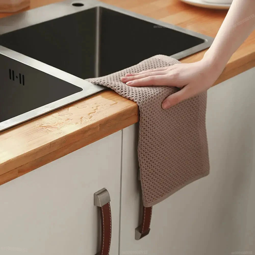 Toalla de cocina de algodón de 4 piezas Paño de limpieza mágico ultrasuave Trapos de limpieza absorbentes Paños de cocina engrosados
