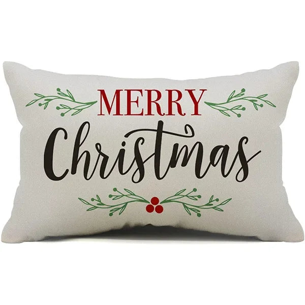 Christmas Linen Pillowcase – Cozy, Festive & Double-Sided Design