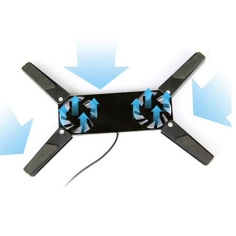 New Laptop Cooling Pad Laptop Cooler USB Powered Cooling Pad Bracket 2 Fans for Laptop Universal 7 15" 1 Laptop Stand