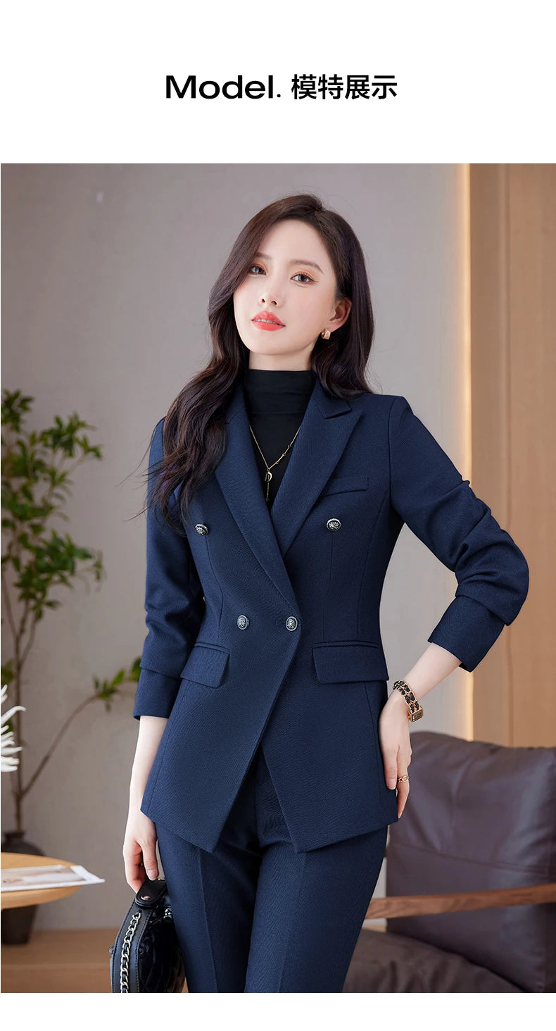 Women's Professional Suit Pantsuits, Highest Temperament to Make You Unique, Autumn and Winter Fashion, New
