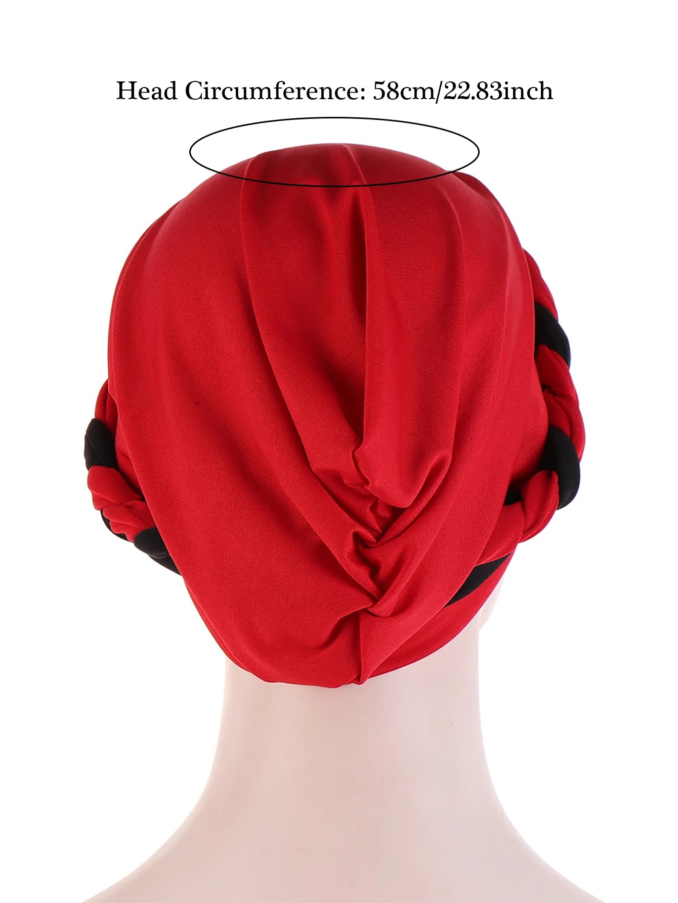 Gorro turbante hijab trenzado con bloques de color para mujer, pañuelo africano para la cabeza, gorro para quimioterapia de cáncer, gorros para la cabeza de mujer