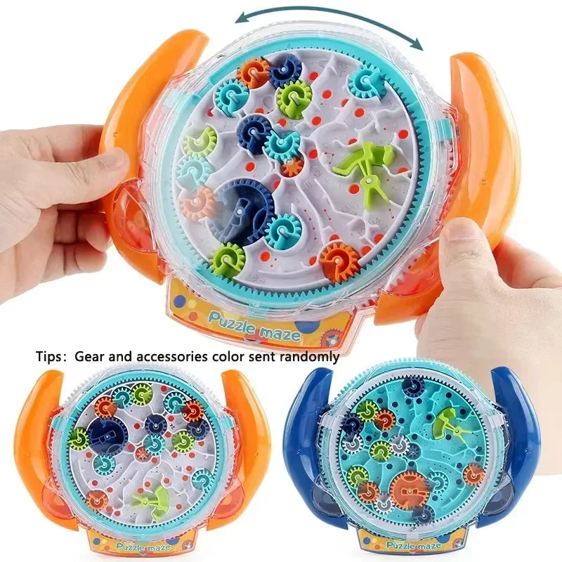 UFO Creative Puzzle Maze Magic Transparent Puzzle Speed Cube Rolling Ball Magic 3D Maze Toys For Children Stress Reliever Toys