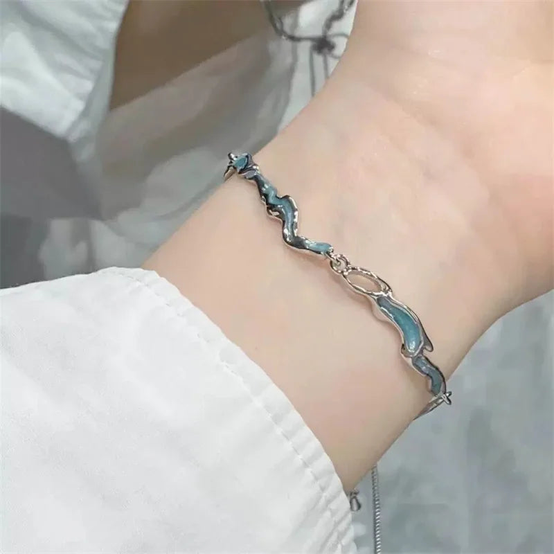 Fashion Elegant Crystal Flowers Bracelet For Women Sweet Girls Moon Cherry Blossom Bow Zircon Bracelets Luxury Designer Jewelry