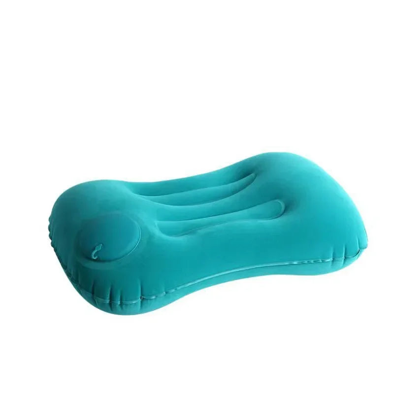 JJYY Travel Pillow Air Inflatable Airplane Car Pillows Pillow Folding Press Type Bed Pillows Neck Cushion Home Office Supplies