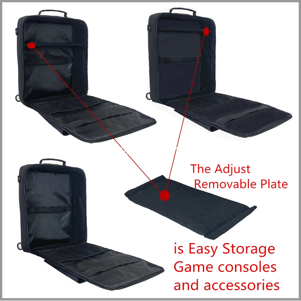 Gaming Carrying Case,Travel Shoulder Bag for Xbox One X PS5 PS4 Controller Console Game  Accessories Protective Storage Pockets