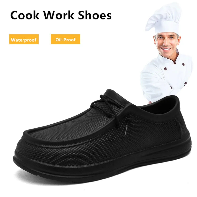 Men's Kitchen Working Shoes Non-slip Waterproof Chef Shoes  Fashion Men Casual Work Shoes Outdoor Water Shoes Plus Size 40-47