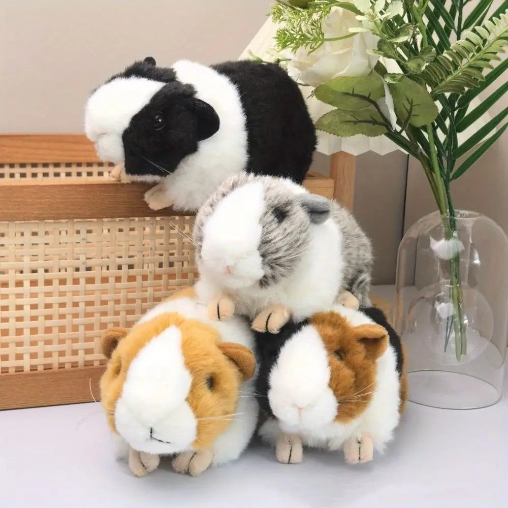 Cartoon Stuffed Animals Guinea Pig Stuffed Cute Dolls Real Life Plush Mouse Dolls 18cm Fluffty Hamster Doll Children Gift