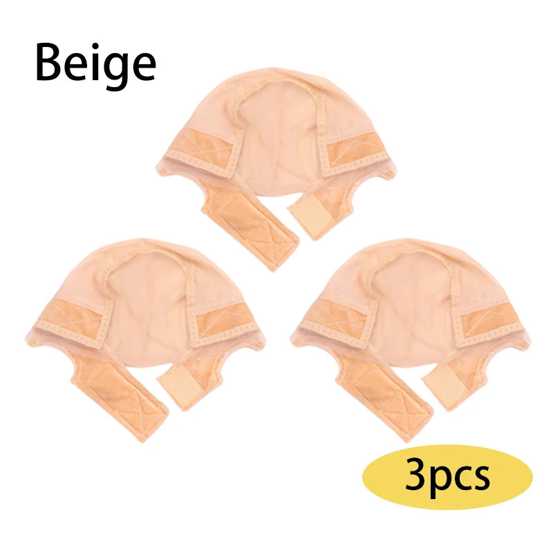 1-3 Gorros de Peluca de Encaje Antideslizantes, 4x5, Invisibles, con Parte en U, Sin Pegamento, con Diadema, Malla para Sujetar Pelucas, Banda Ancha