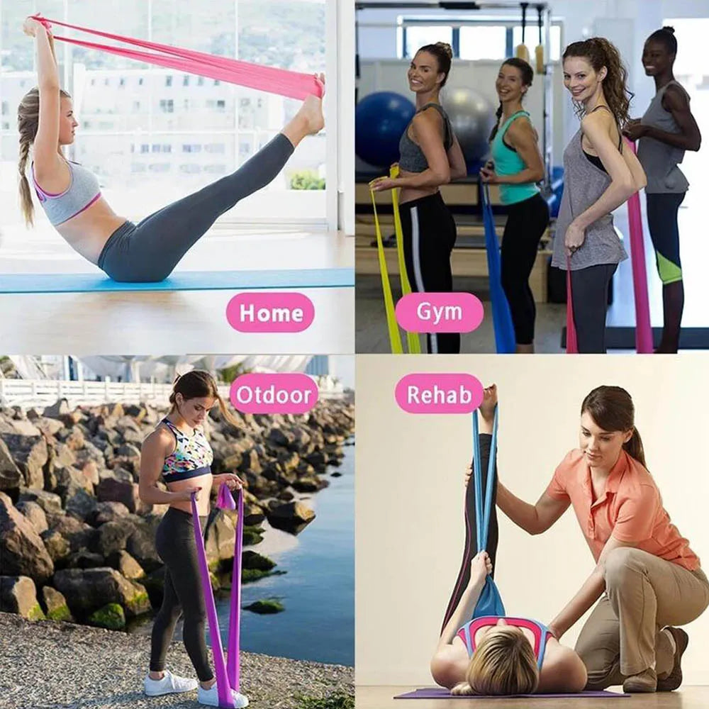 Bandas de Resistencia para Hacer Ejercicio Bandas de Ejercicio Fisioterapia Entrenamiento Físico al Aire Libre Pilates Gimnasio en Casa Banda Elástica de Estiramiento
