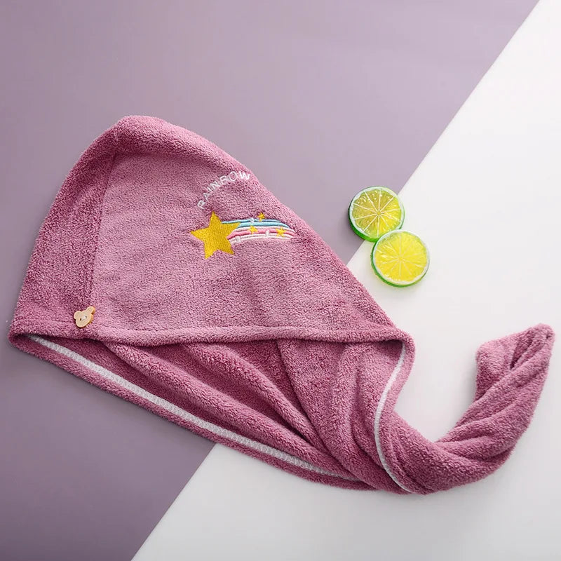 Dry Hair Cap Bath Cap with Water Absorption Fast Dry Hair Towel Being Soft without Falling Hair Super Strong Water Absorption