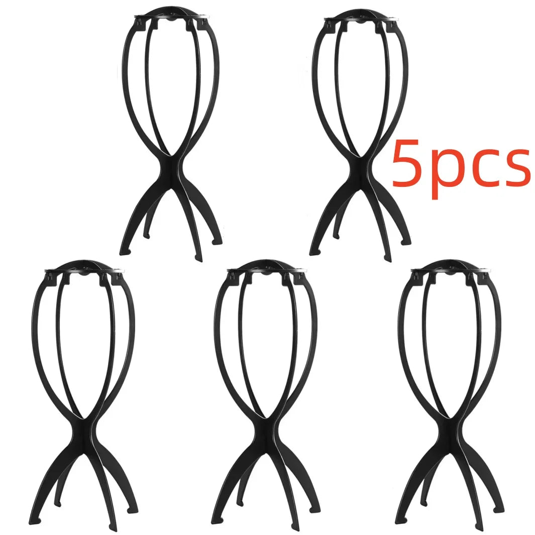 10pcs Wig Stand Durable Easy Assembly Wig Cap Holder Portable Plastic Hair Hat Displaying Stand Ideal for Home Salon Travel Use