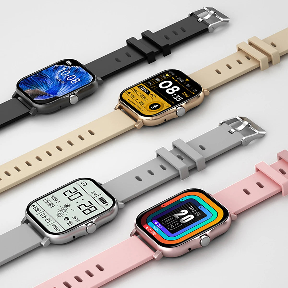 Reloj inteligente impermeable de 1.83'' con respuesta a mensajes, llamadas, monitoreo del sueño, podómetro deportivo y alertas de información para iPhone y Android