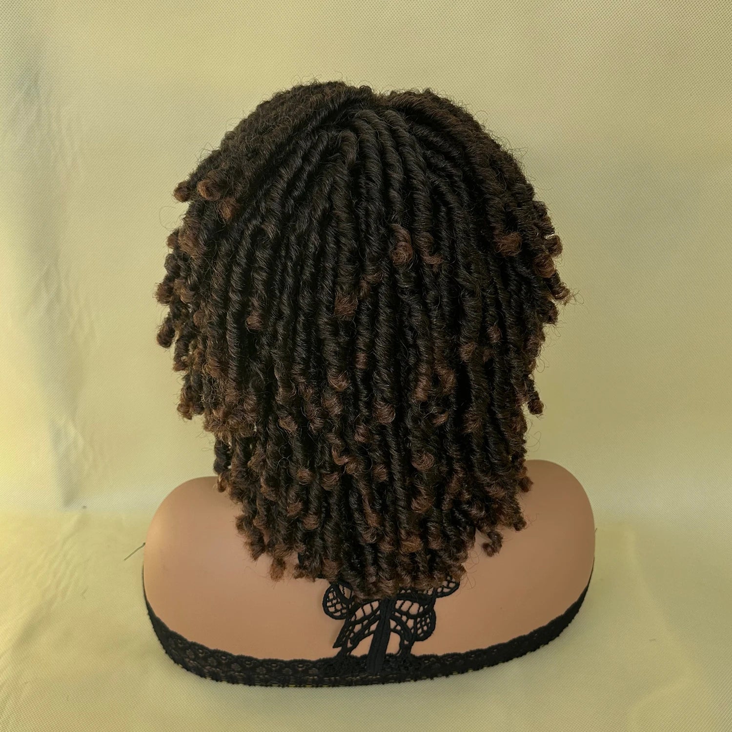 Short Synthetic Dreadlock Wig Afro Crochet Twist Hair Wigs For Black Women Curly Naturel Soft Faux Locs Wig