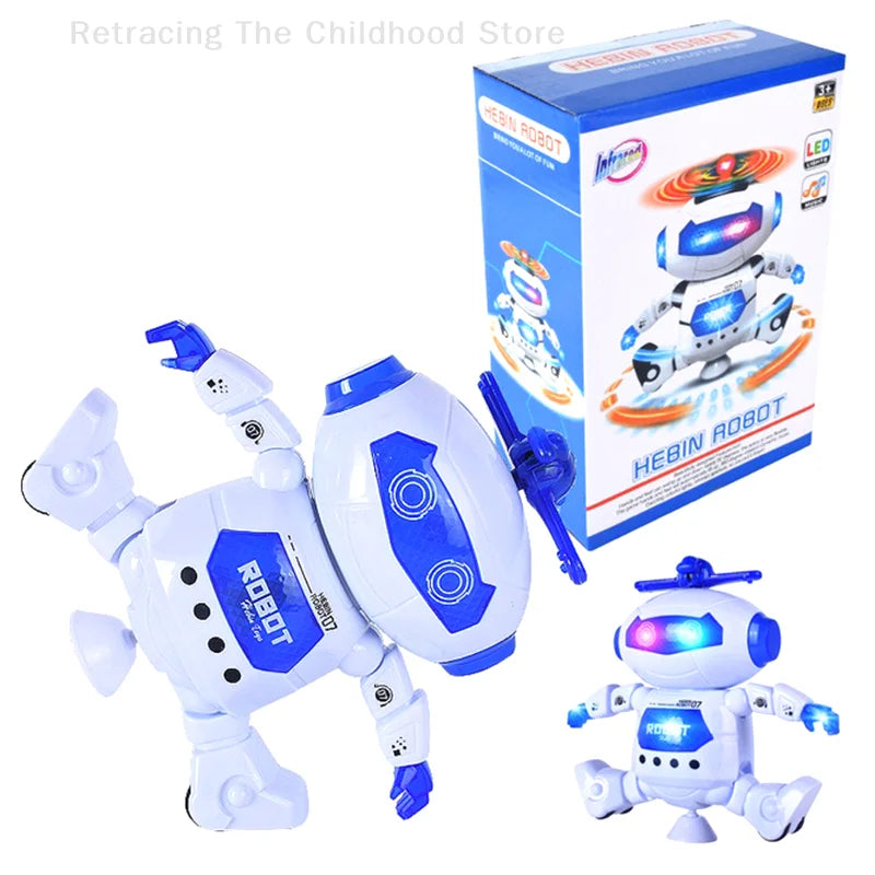 Robot dansant pour enfants – Jouet amusant rotatif, musical et lumineux (LED)