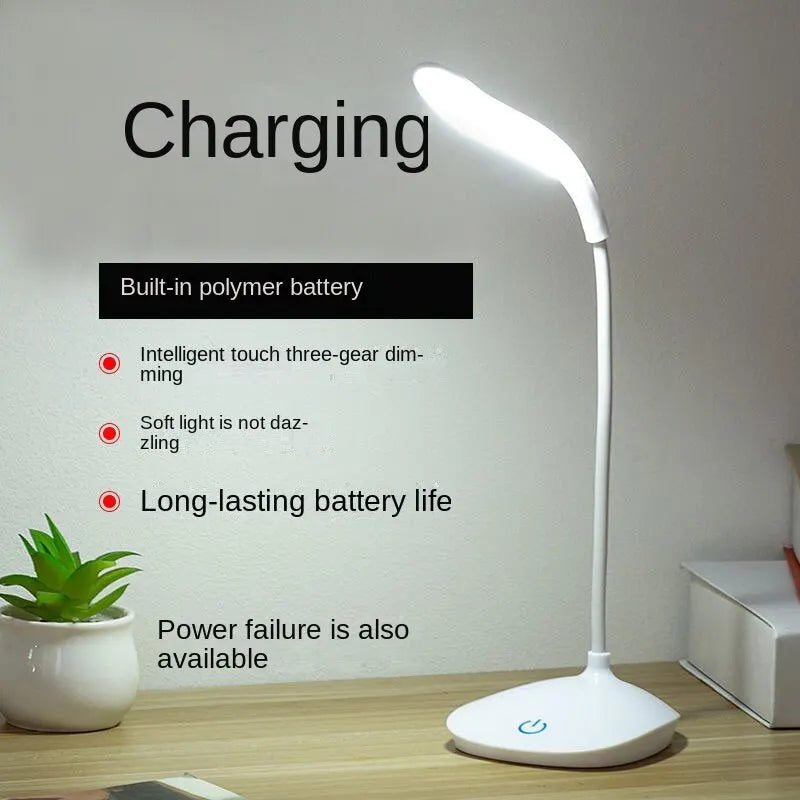 LED Reading Desk Lamp Portable Desk Lamps USB Charging Table Light Touch Dimming Learn Eye Protection Light Room Office Lighting