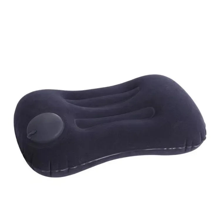 JJYY Travel Pillow Air Inflatable Airplane Car Pillows Pillow Folding Press Type Bed Pillows Neck Cushion Home Office Supplies