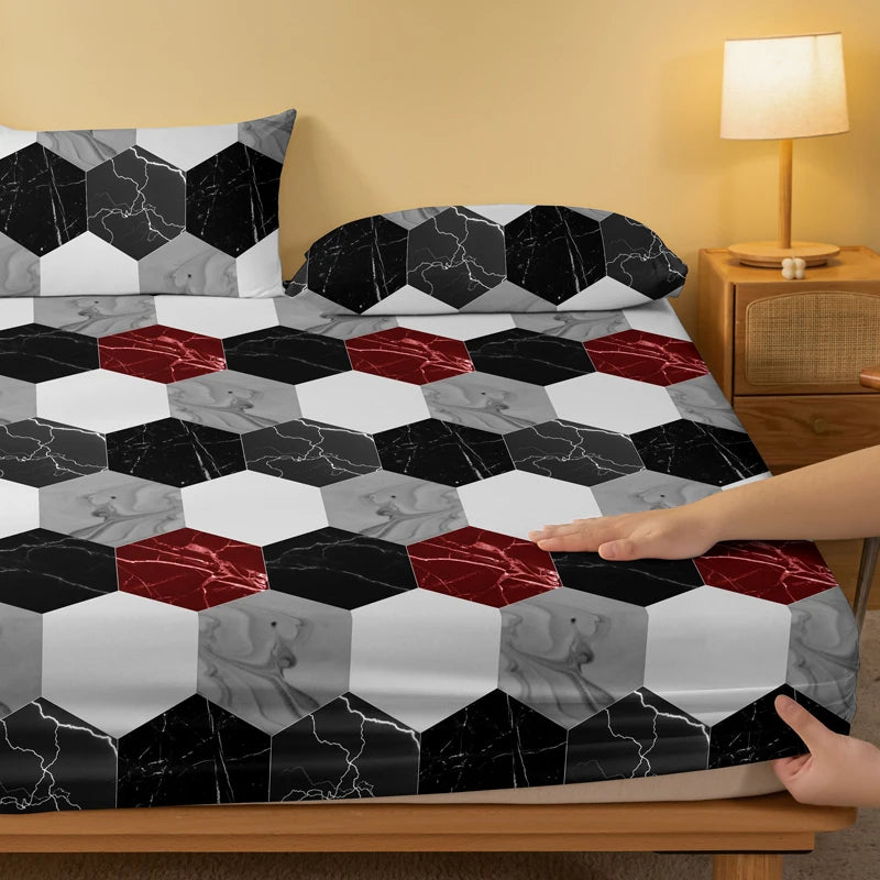 Geometric Matte Fitted Sheet