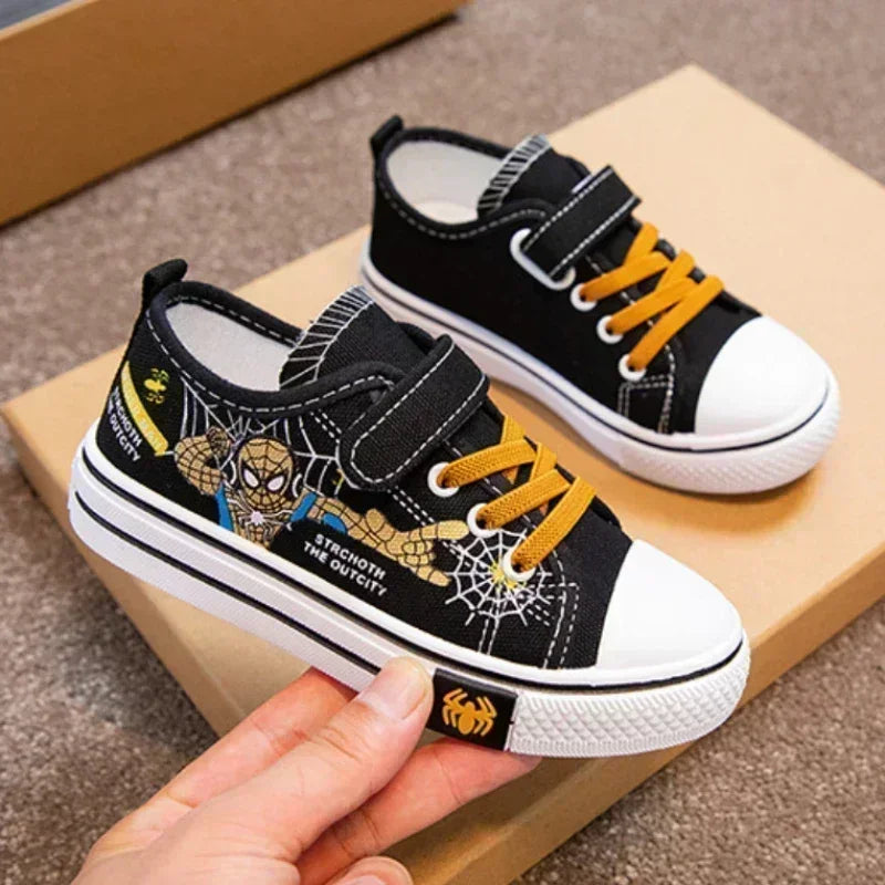 Disney Spiderman Children Canvas Shoes Girls Running Sneakers Spring Fashion Teenager Kid