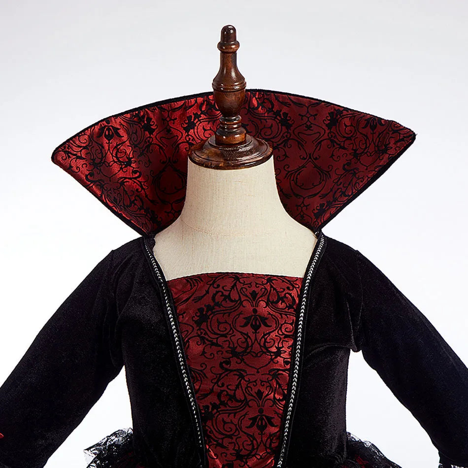 Disfraz de bruja para niños, disfraz de princesa para cumpleaños, ropa elegante para niñas, cosplay de Halloween, vestido elegante, sombrero de vampiro, Navidad, fantasía