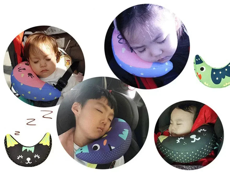 Almohada de seguridad para el cuello para niños, protector de hombros para el cinturón de seguridad del coche, cojín para el cuello del niño, protección para la cabeza del niño, almohada para dormir en el coche