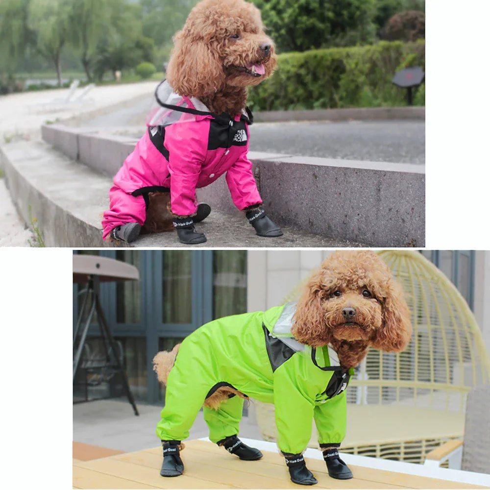Pet Dog Rainshoes Waterproof Silicone Dog Shoes Anti-skid Boots For Small Medium Large Dogs Cats Rainy Days Appear Pet Supplies