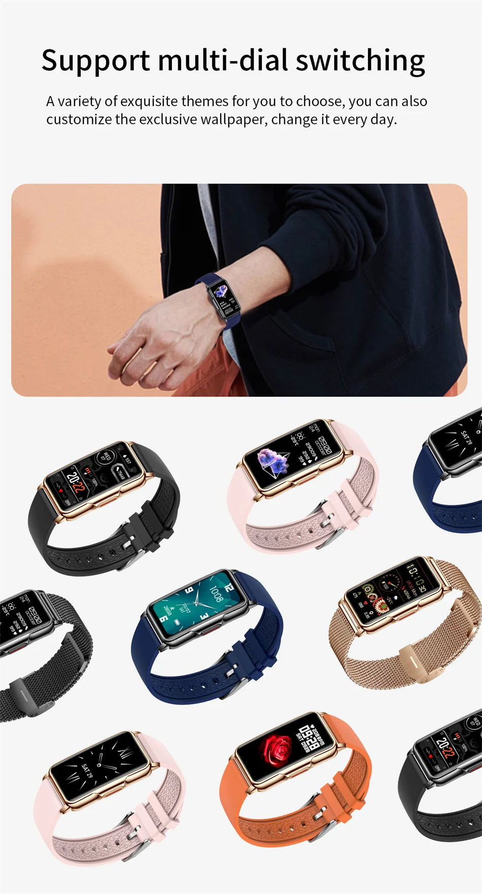 Nuevo reloj inteligente deportivo para hombre y mujer, pantalla táctil completa de 1,47 pulgadas, rastreador de actividad física GPS, Smartwatch con clasificación IP67 resistente al agua para teléfonos Android e iOS