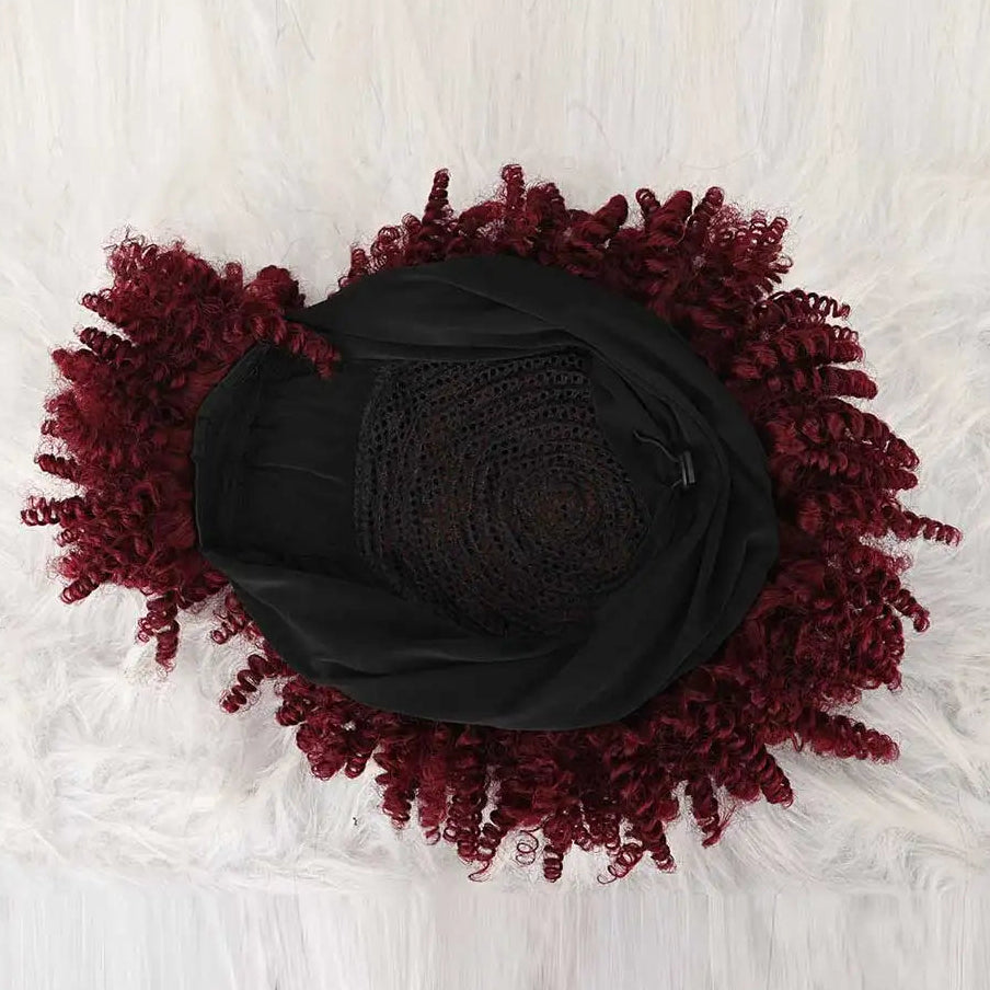 Perruque bandeau bouclée afro rousse