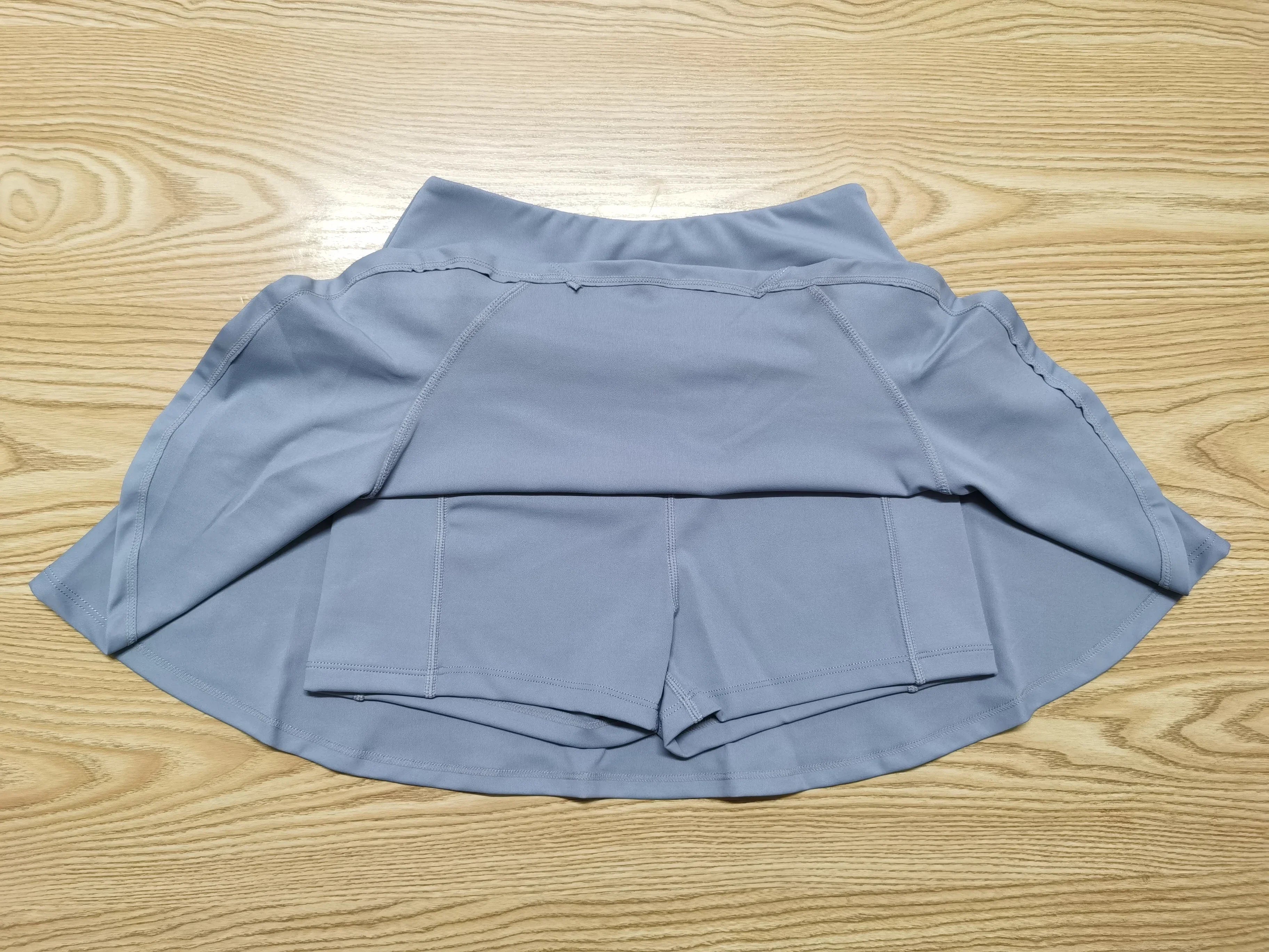 Two Piece Set Women, Yoga Gym Running Badminton Skirt Suit, Crop Top, Sports Bra, Stacked Shorts, Tennis Skirt, Workout Clothing