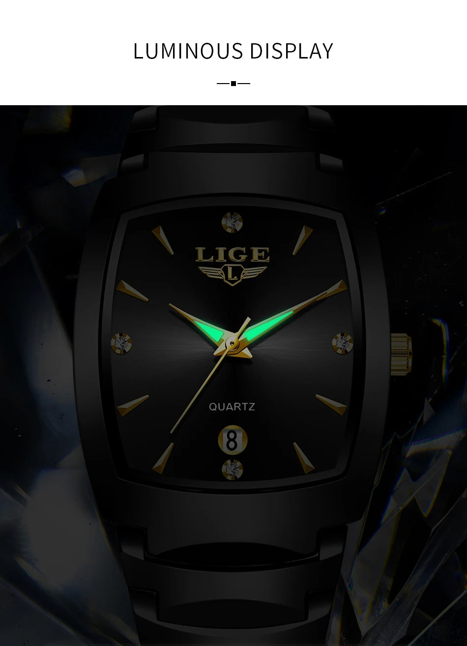 LIGE NEW Women Watches Business Luxury Ladies Fashion Quartz Watch Simple Stainless Steel Clock Watch for Women Relogio Feminino