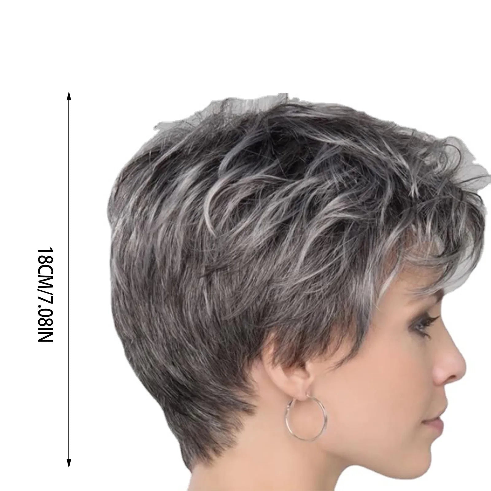 Silver Gradient Pixie Wig