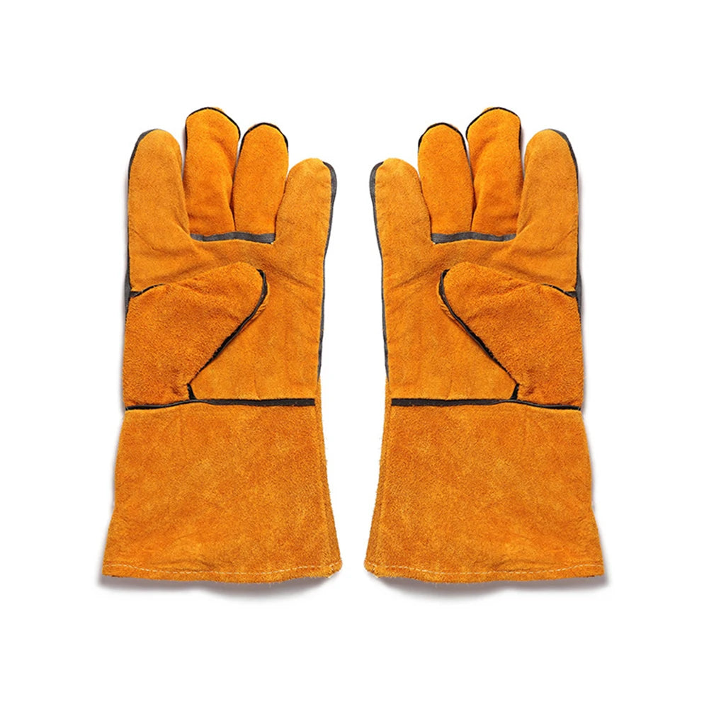 Gants de cuisine résistants à la chaleur, gants de cuisson antidérapants et isolés en cuir de vache pour micro-ondes, accessoires de cuisine