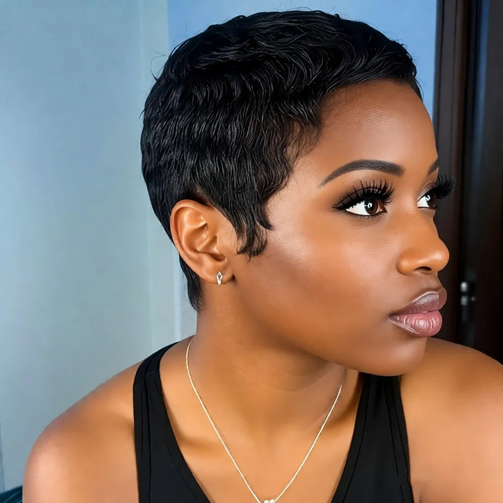 Layered Pixie Human Hair Wig