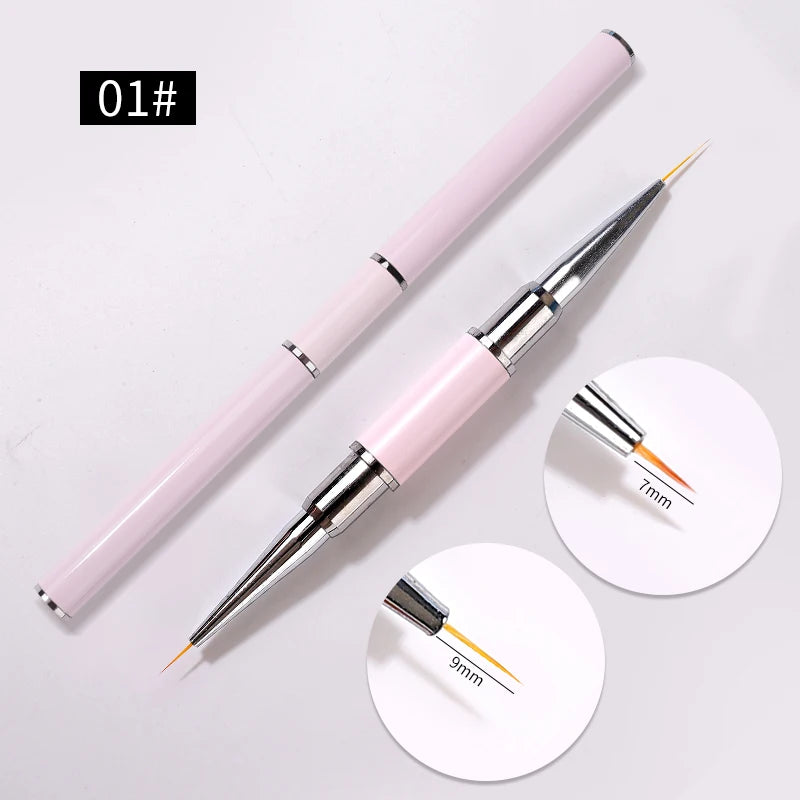 Pincel de arte de uñas delineador fino profesional para manicura, juego de pinceles de decoración de uñas, pintura francesa, gel UV, acrílico, herramientas de decoración