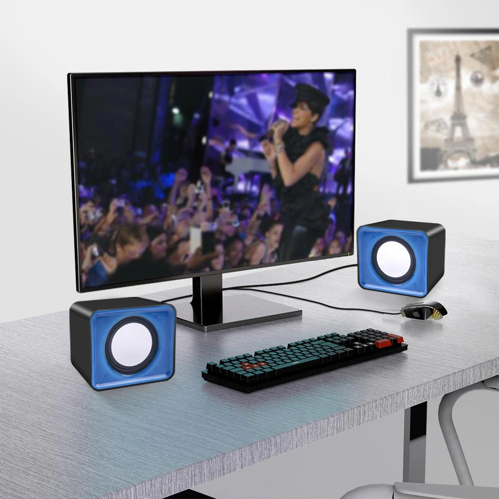 Altavoz de computadora para PC portátil de escritorio Caixa De Som Caja de sonido Sistema de audio de música Bocina Columna Acústica Columna Unidad amplificada
