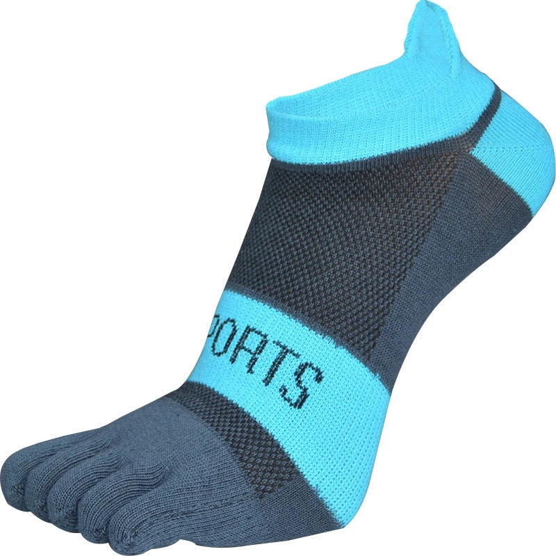 EU 36-45 Pure Cotton Five Finger No Show Socks Mens Sports Breathable Comfortable Shaping Anti Friction Ankle Socks With Toes