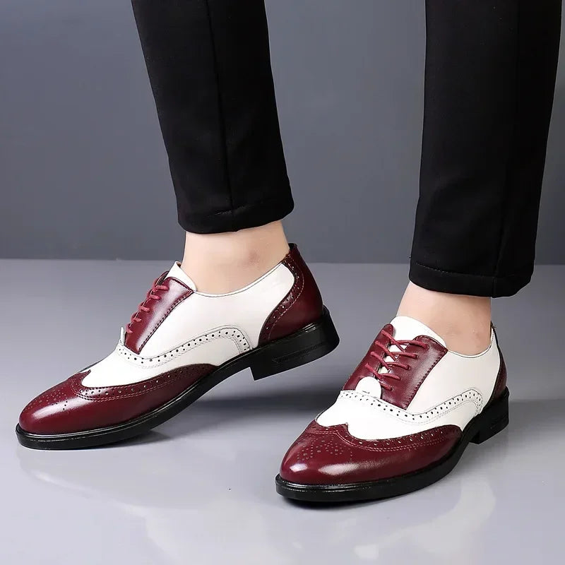 Designer's Classic Men's Formal Shoes, Lace Up Shoes, Plus Size Pointed Business Casual Comfortable Men's Wedding Formal Shoes