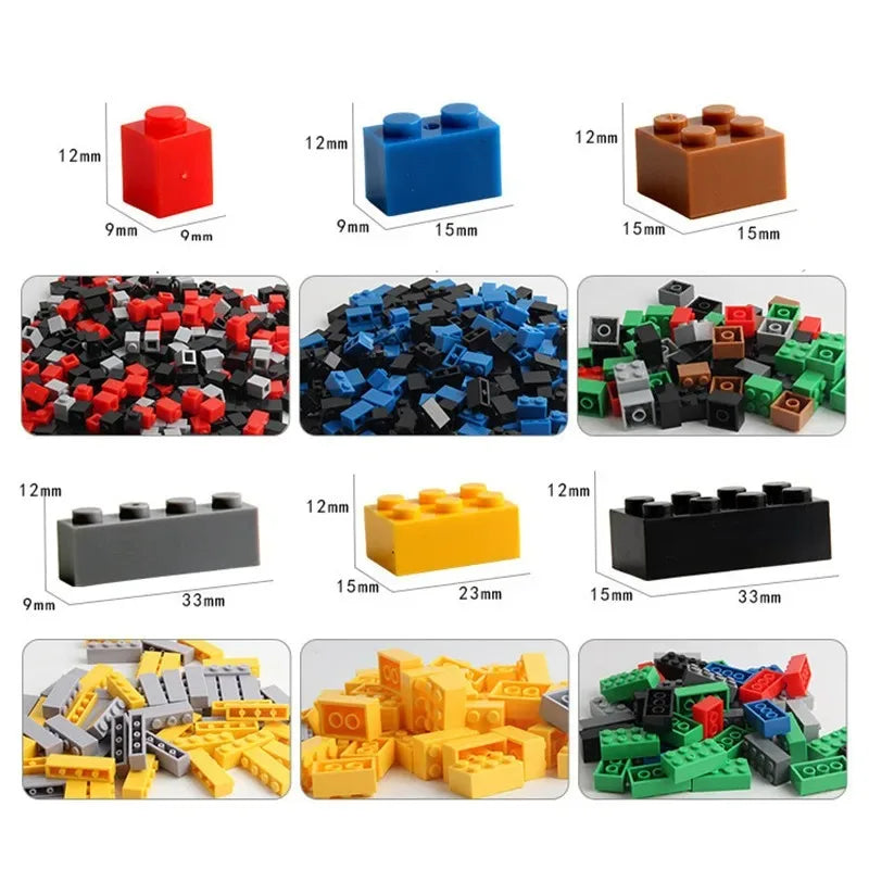 1000 Piezas de bloques de construcción creativos a granel Urban Classic Set, bloques de construcción ensamblados, regalo de cumpleaños, juguetes educativos para niños.