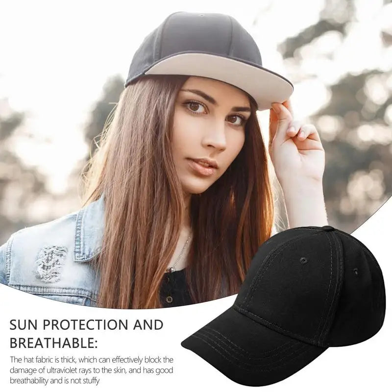 Women Ponytail Hat Cotton Baseball Caps Ponytail Adjustable Baseball Hat High Messy Bun Trucker Hat Blank Breathable Sun Hats