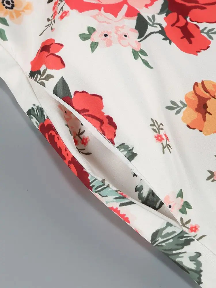 Fashion Prom Gown Elegant Luxury Evening Dress Autumn Retro Print Holiday Outfits Womens Wedding Guest Dress Woman Clothes